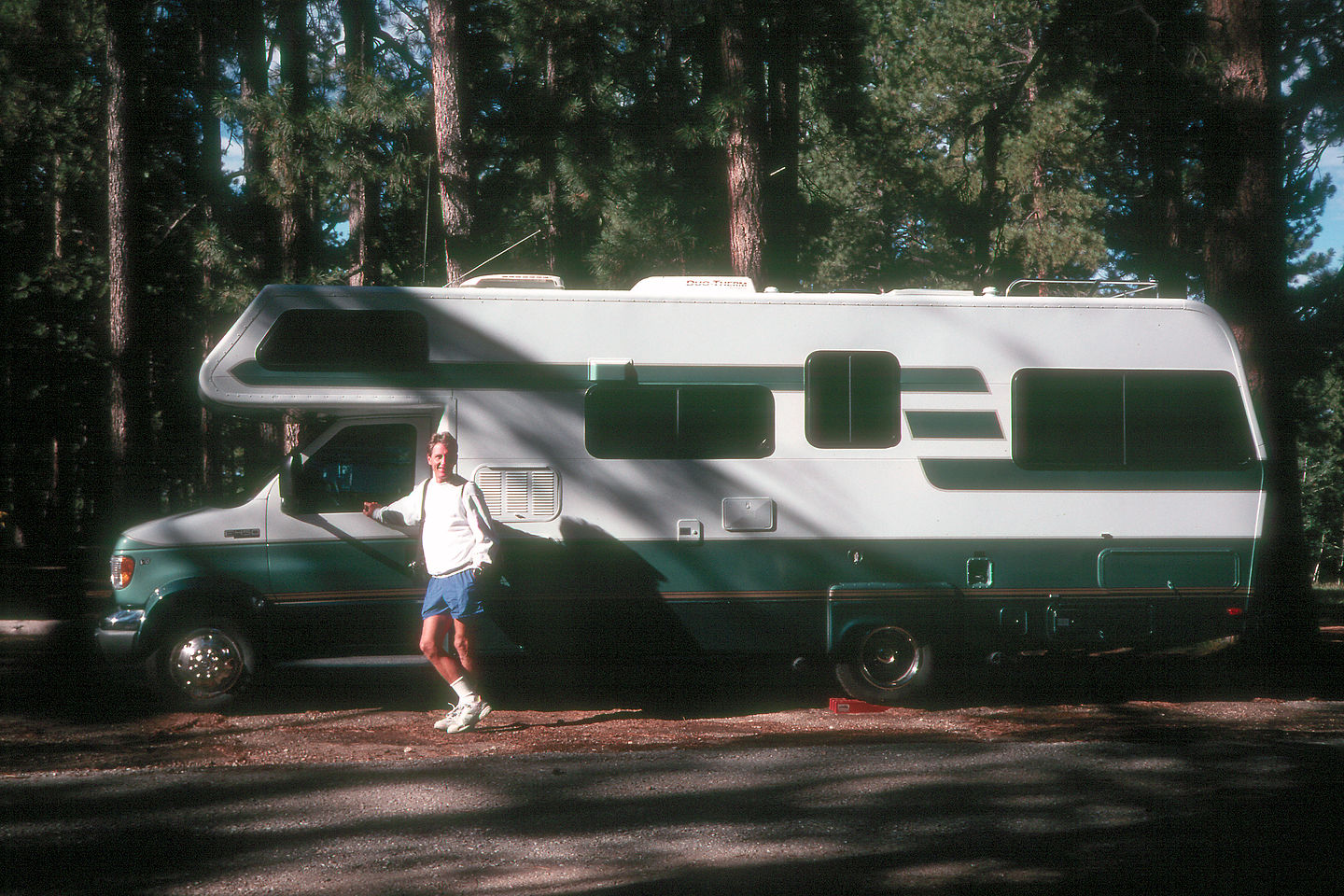 Herb by his Lazy Daze in the North Rim Campground