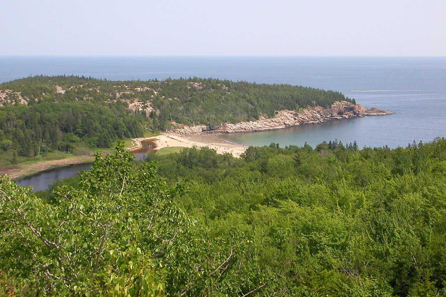View of Sand Beach from summit of Beehive