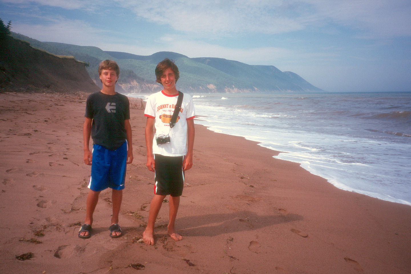 Boys on beach at Cabot Landing