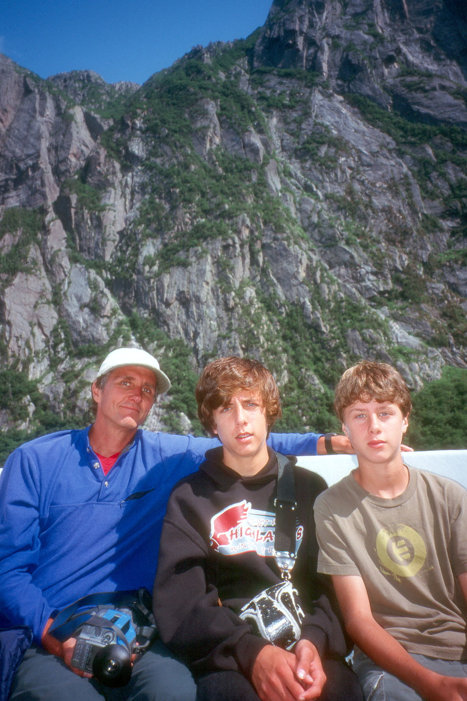 Herb and the boys on Western Brook Pond boat tour