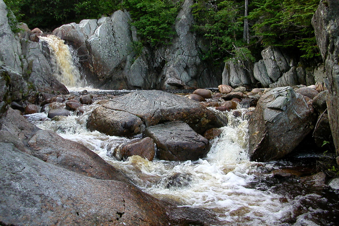 Waterfalls in campground