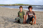 Boys on Cape Ray Beach