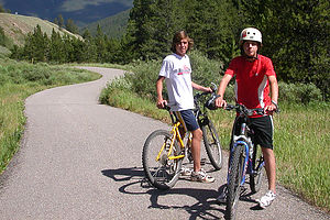 Boys on Vail Pass to Frisco