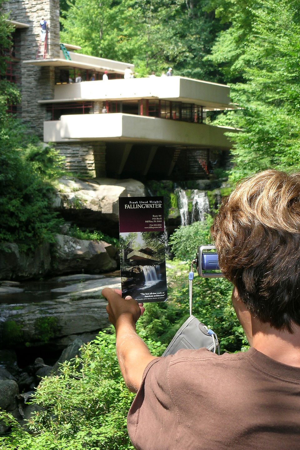 Tommy photographing Fallingwater