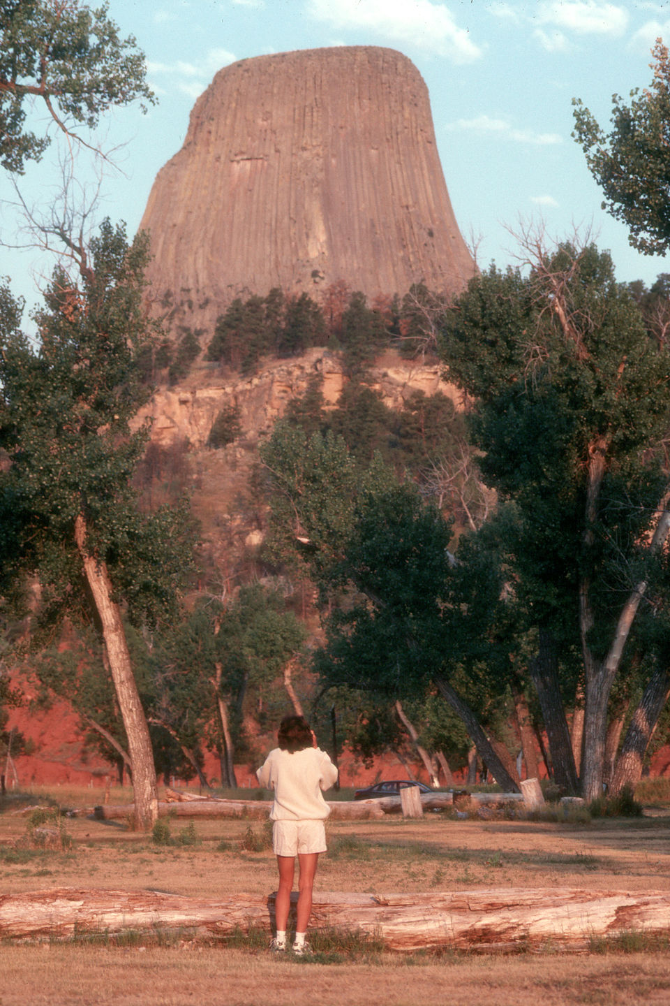 Lolo by Devil's Tower at sunrise