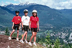 Lolo and boys on Whistler Mountain bike trail