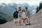 Kids on top of Sulphur Mountain