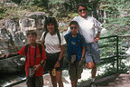 Family on Maligne Canyon hike