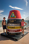 Lolo and Tommy at Southernmost Point Buoy