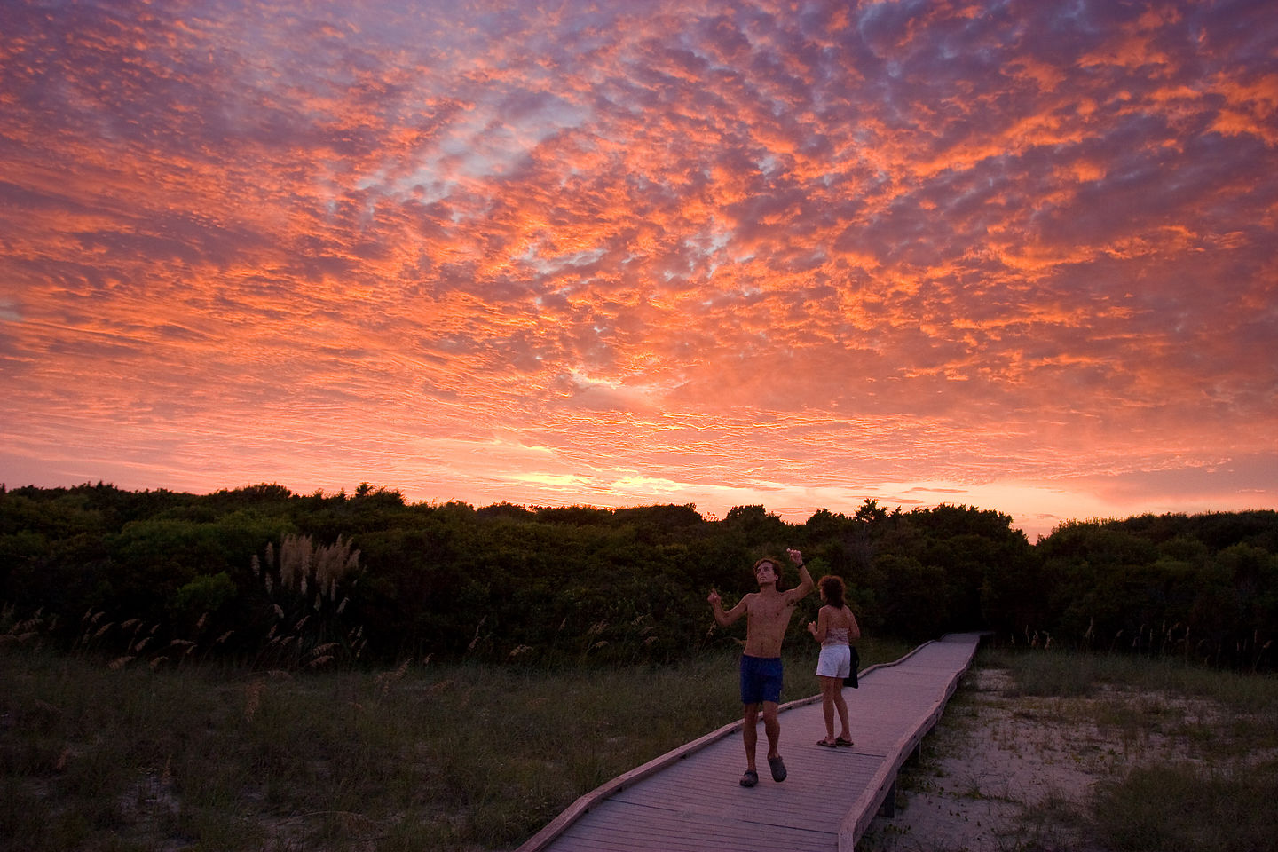 Andrew & Lolo enjoying sunset