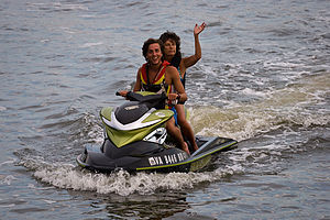 Andrew and Lolo on Jet Ski