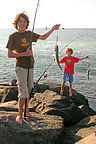Boys catching fish from Jetty