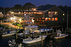 Night View from Memorial Wharf of Seafood Shanty