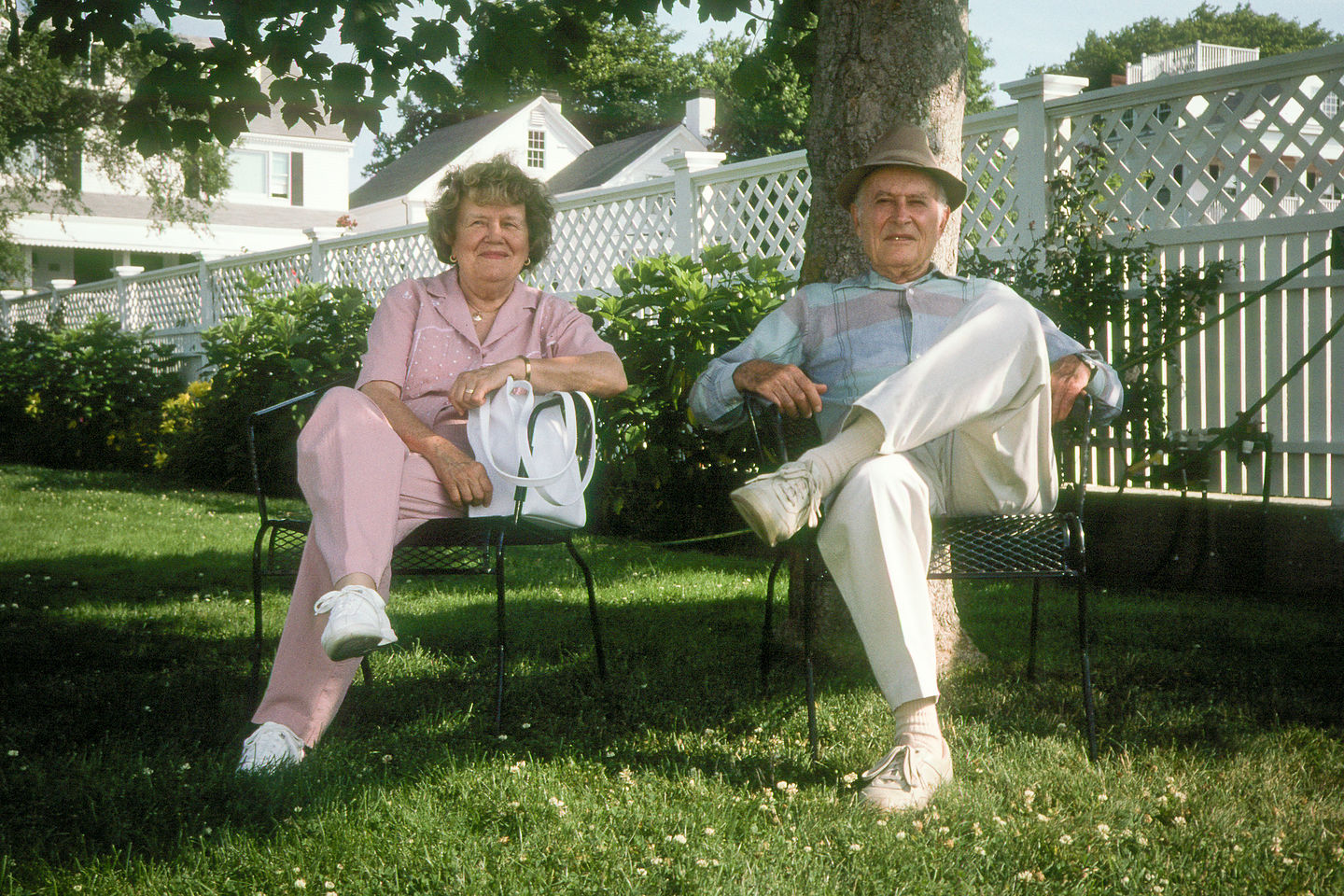 Hedy and Al on Lawn of Daggett House