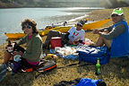 Russian River Kayakers Lunching