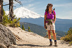Lolo on Crags Trail and Mount Shasta