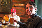 Jim and Herb with 32oz. Beers