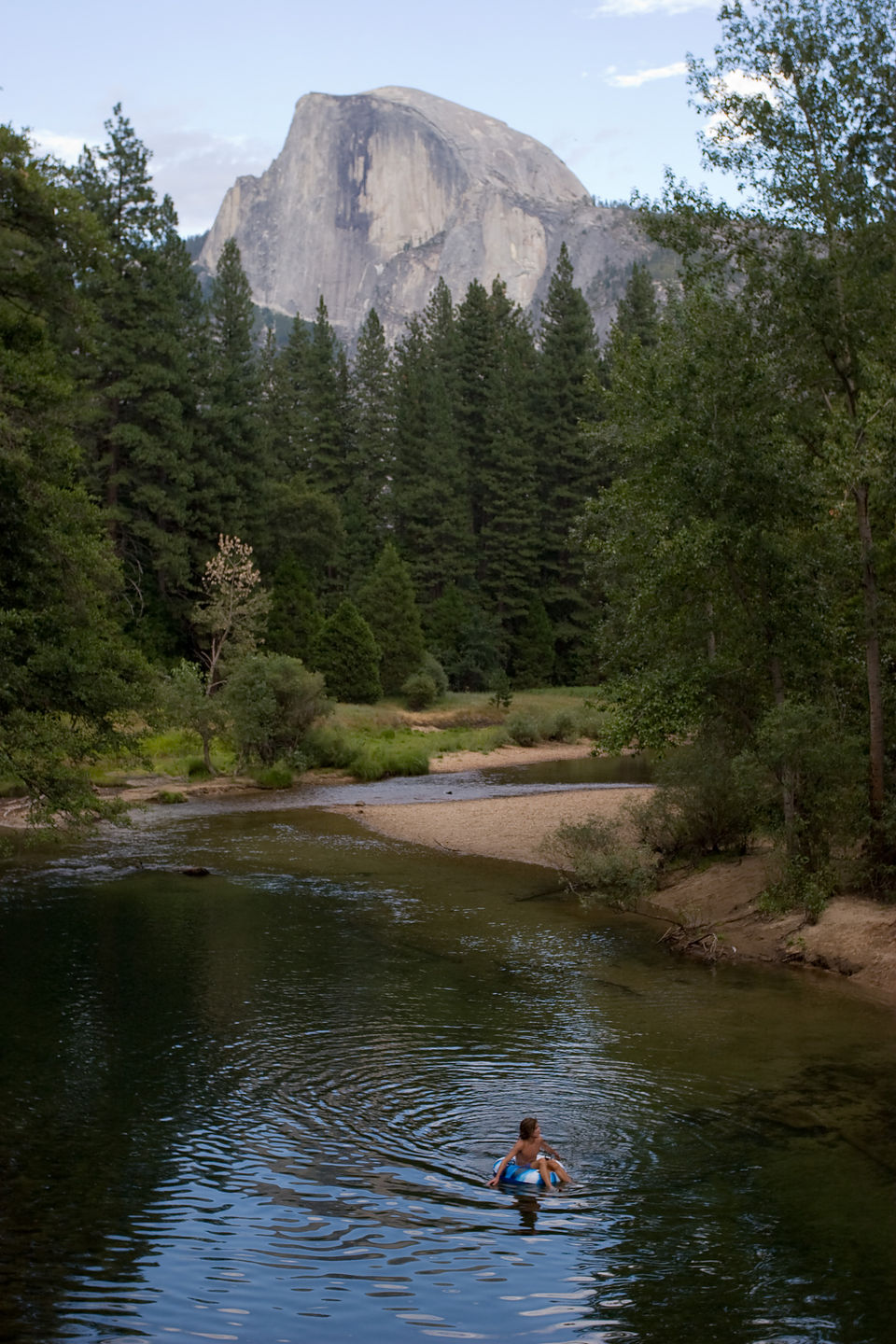 Half Dome from Sentinel Bridge with Andrew tubing
