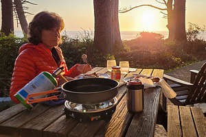 Kalaloch - dinner at our cabin