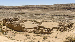 View of Pueblo Bonito from above