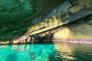 Inside the sea cave