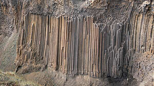 Incredible basalt columns on the hike down