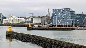 The Harpa Concert Hall from the Old Pier