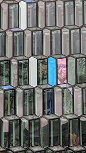 Glass panels of the Harpa Center