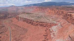 View of the Waterpocket Fold from atop the Knobs