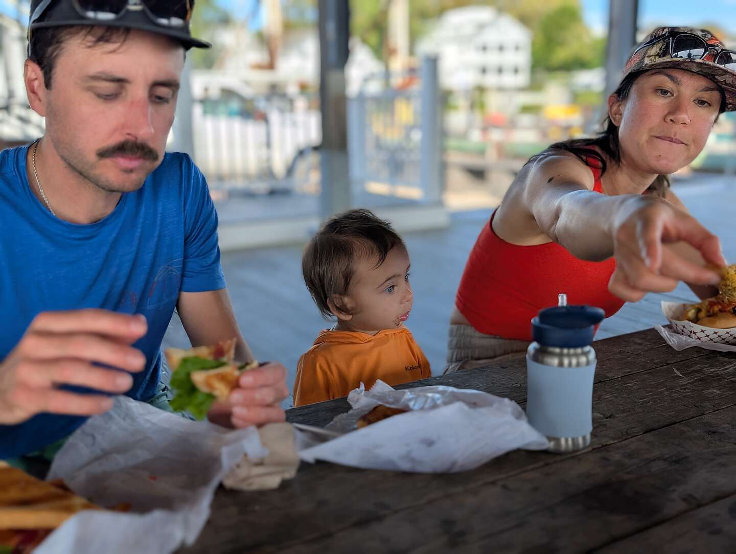 Walker enjoying the Wharf