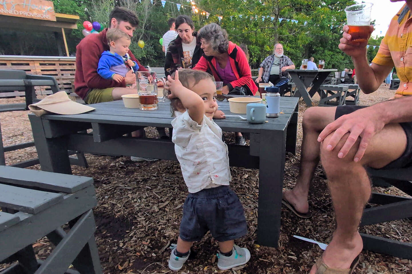 Walker boogying to music Walker boogying to music