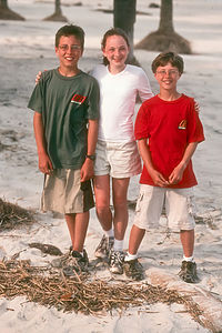Andrew, Whitney and Tom on beach