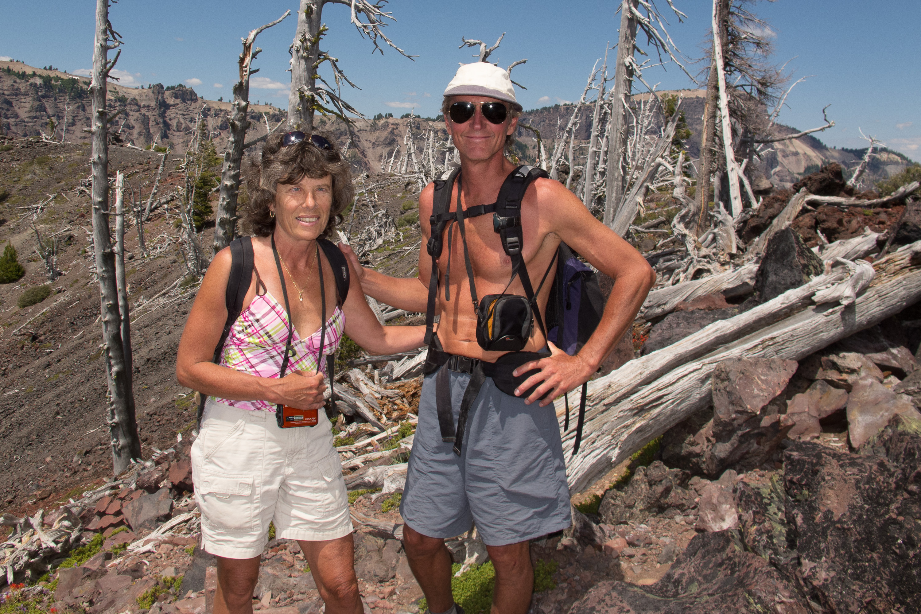 Lolo and Herb at Summit of Wizard Island