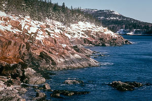 Snowy Maine Coast