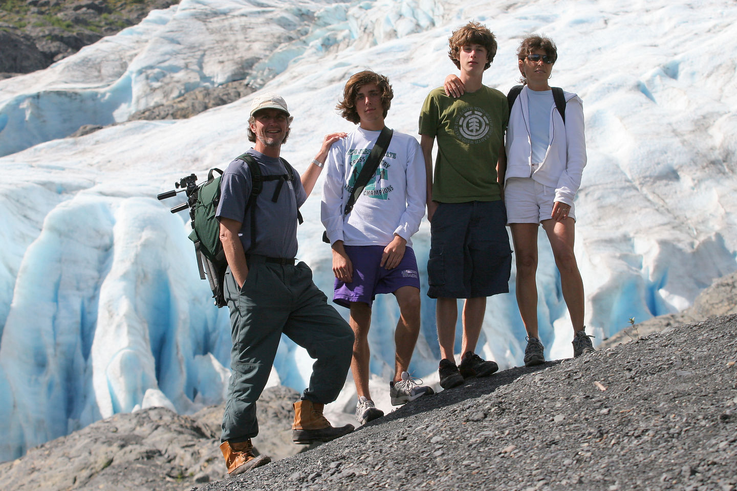 Family at Exit Glacier