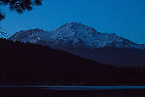 Starlight over Mount Shasta