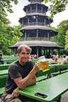 Herb enjoying the Chinesischer Turm beer garden
