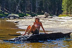 Lolo chillin' along the Lyell Fork of the Tuolumne River