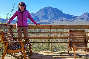 Our balcony overlooking the volcanoes