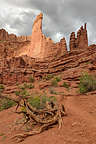 Stormy skies over Fisher Towers