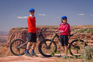 Mountain Biking the single-track trails at Dead Horse Point State Park