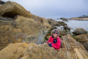 Lolo having fun at Weston Beach