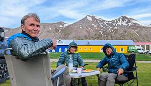 Dining alfresco near the Arctic Circle