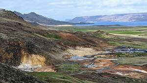 View from the hill above the Sulten Geothermal Area