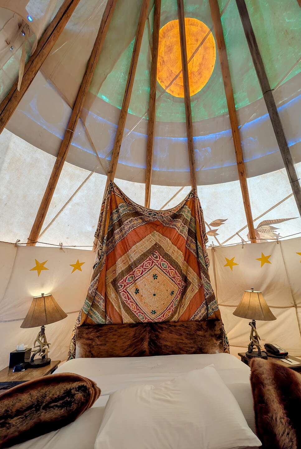 Interior of the TeePee Interior of the TeePee