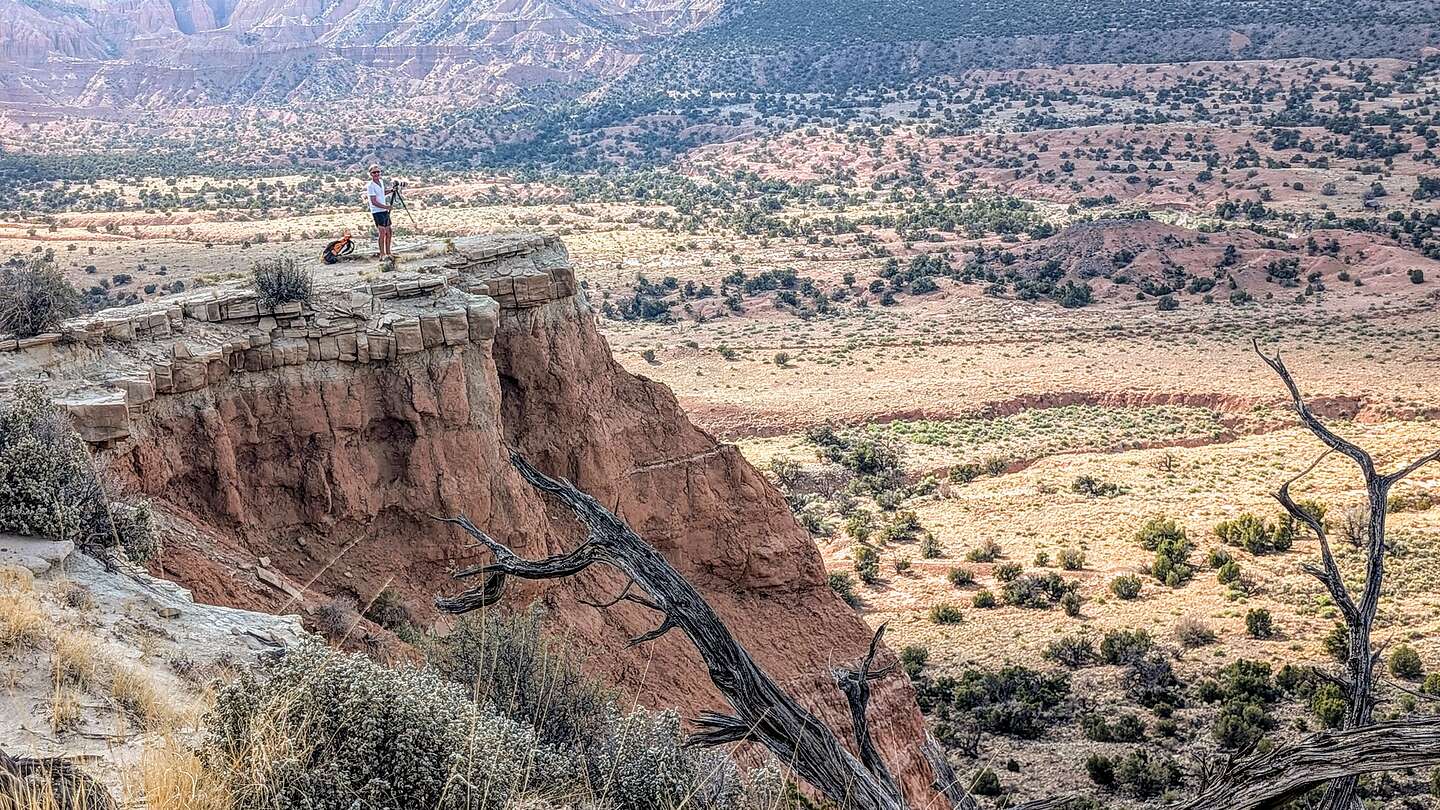 Outcrop overlooking the Upper Cathedral Valley. Outcrop overlooking the Upper Cathedral Valley.