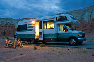Parents with Lazy Daze in Campground - AJG